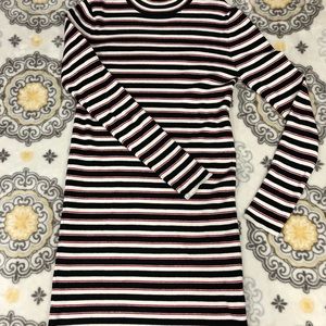 Forever 21 striped long sleeve dress
